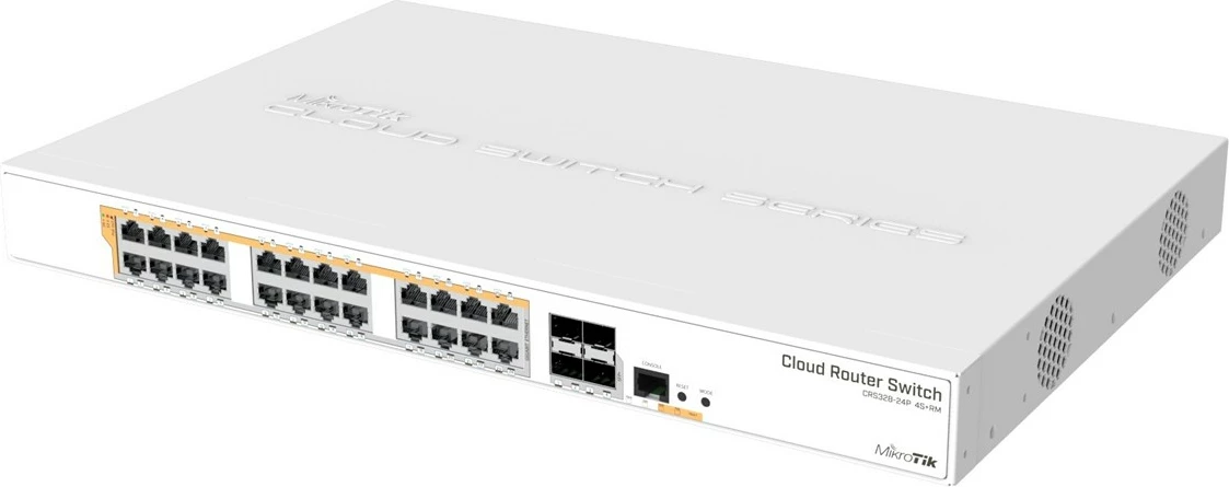 Switch MikroTik CRS328-24P-4S+RM, Managed, PoE, 10G, i bardhë