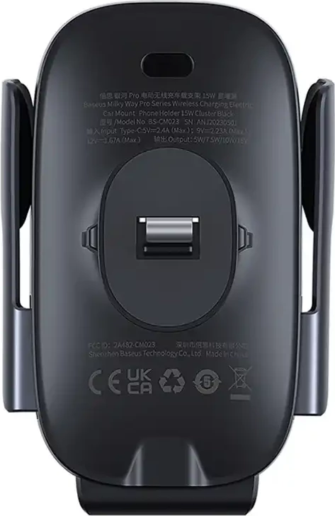 Mbajtës telefoni me karikues wireless Baseus MilkyWay Pro 15W, i zi