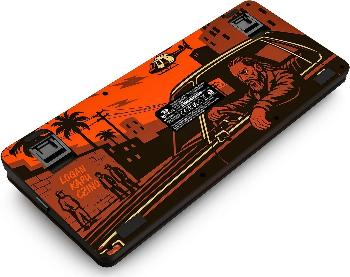 Tastierë mekanike Redragon K4PUC21N0 PRO, 75%, RGB, wireless/wired, Lion Linear, e kuqe