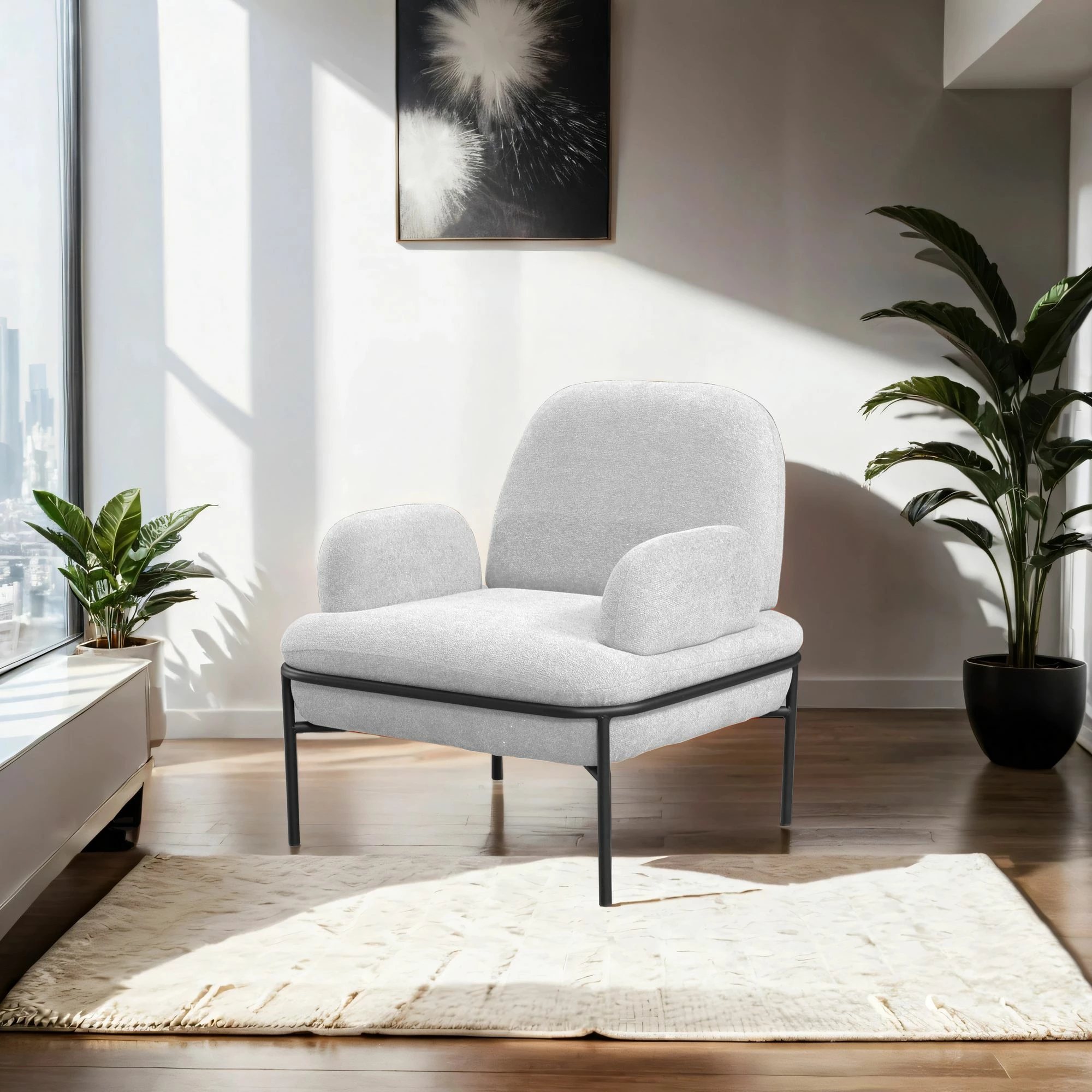 Karrige Wing Atelier del Sofa, e bardhë, Aster
