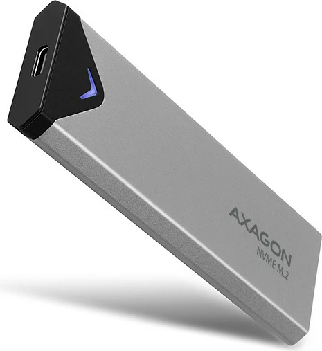 Kasë e jashtme AXAGON EEM2-UG2 për NVMe M.2 SSD, USB-C 3.2 Gen 2, 42-80 mm, argjendtë/zezë