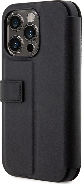 Mbështjellës BMW BMBKP14L22RDPK për iPhone 14 Pro 6.1", Leather Textured&Stripe, e zezë