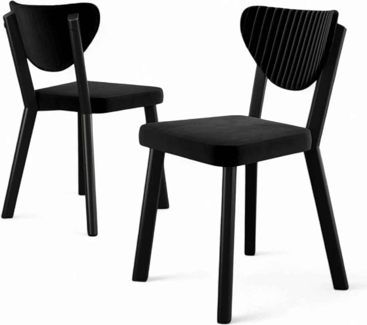 Set karrigesh (4 copë) Hanah Home, Arfe, ngjyrë e zezë