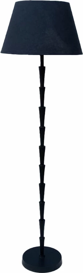 Llambë dyshemeje MARTY, alumin i zi, material tekstili i zi, 25x25x150cm