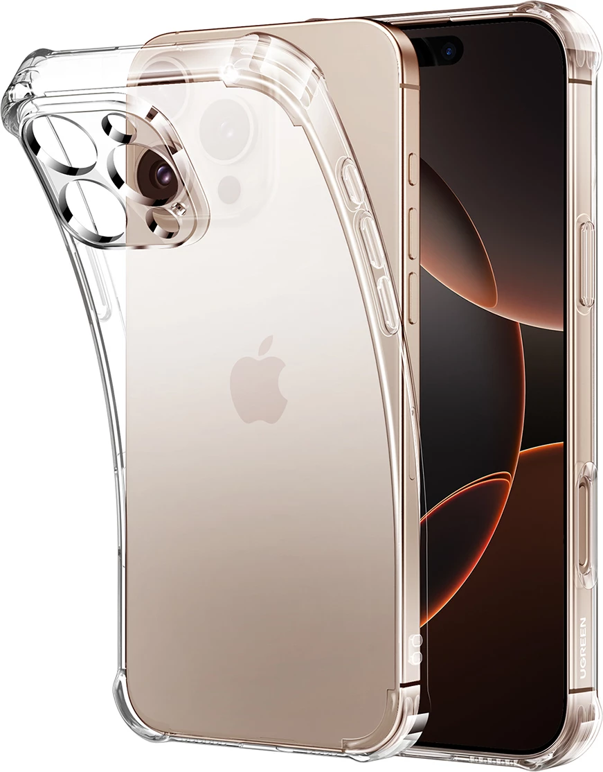 Mbështjellës Ugreen Bright Cushion CA101 për iPhone 16 Pro Max, transparent