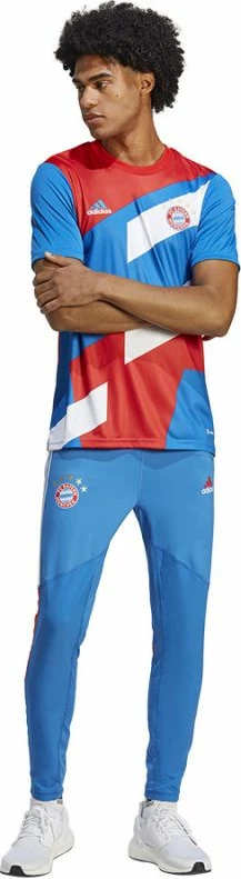 Fanellë adidas për meshkuj, FC Bayern, e bardhë me të kuqe dhe blu