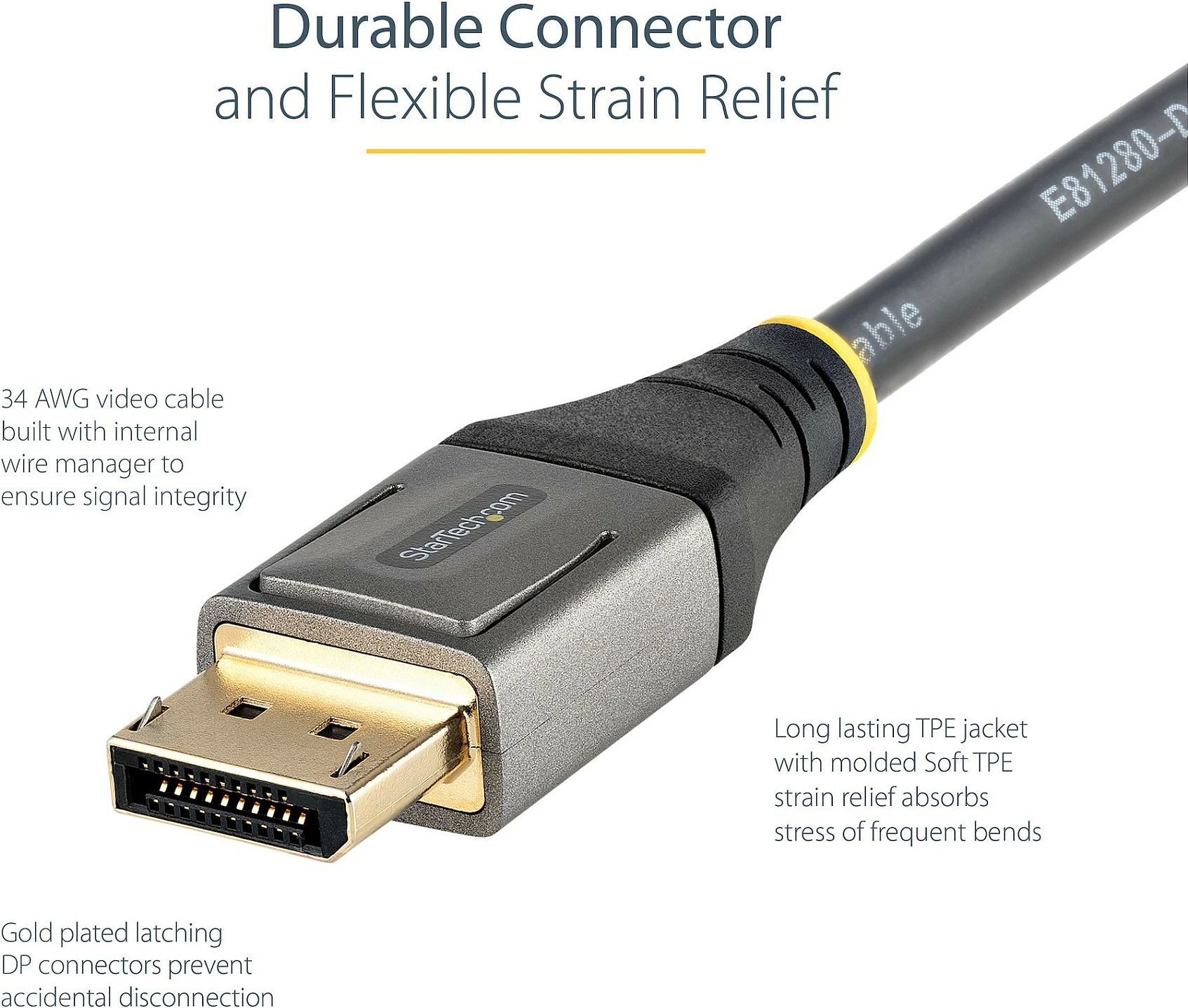 Kabllo DisplayPort StarTech DP14VMM2M, DP 1.4, 2m, 8K@60Hz HDR10