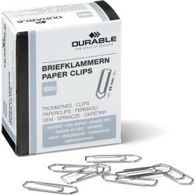 Kapëse letre Durable 120625, 26 mm, 100 copë, argjend