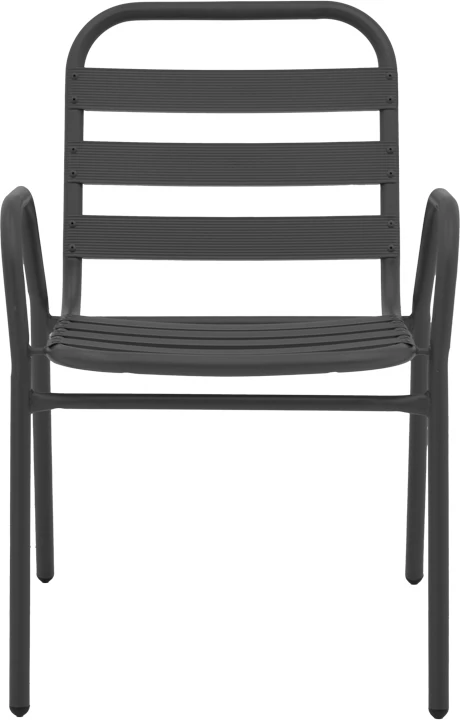 Karrige Sussie, ngjyrë gri e errët, metalike me shufra alumini, 45x62x76cm