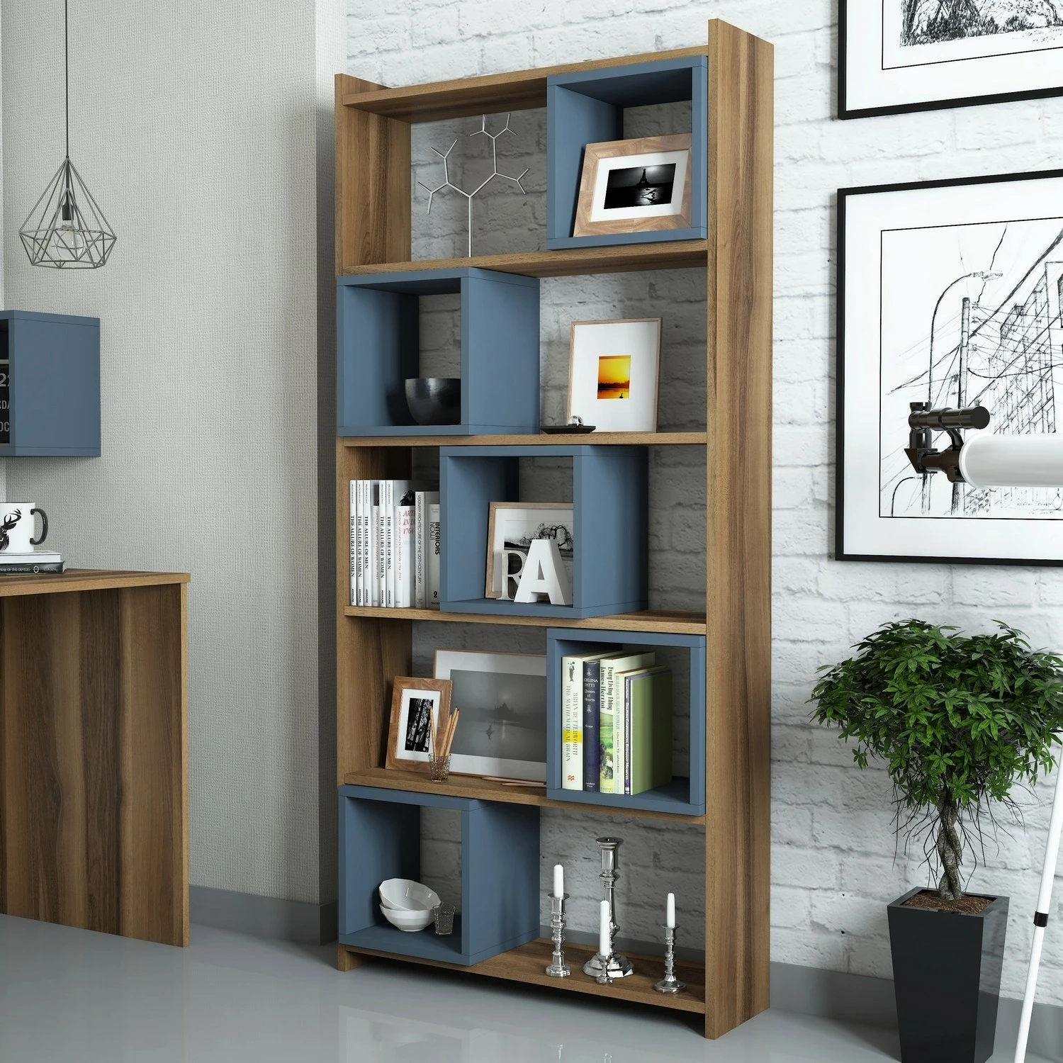 Raft librash Hanah Home, ngjyrë arr dhe kalcedon
