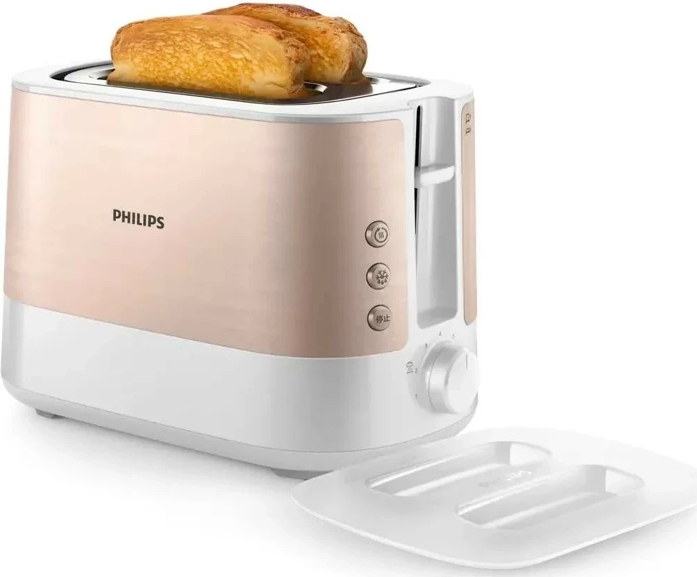 Toster Philips Viva Collection HD2638/11, 2 vende, 7 nivele pjekje, rozë