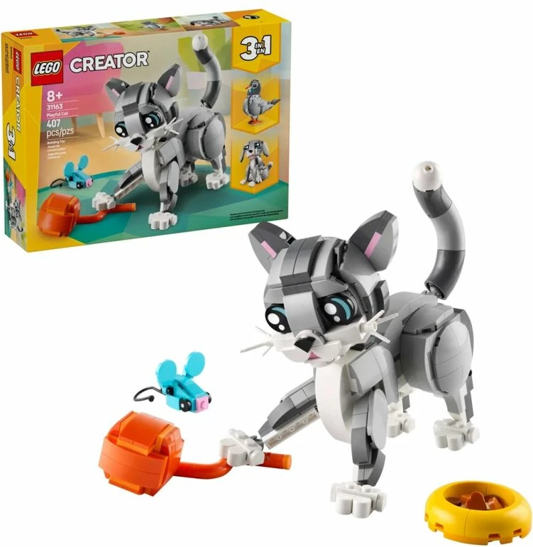 Lodra LEGO për fëmijë, Creator 3in1 Mischievous Cat