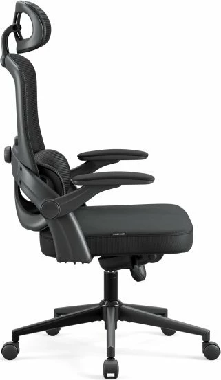 Karrige zyre ergonomike Diablo Chairs V-Light, mbështetje lumbare dinamike, 3D armrests, deri 110 kg, e zezë