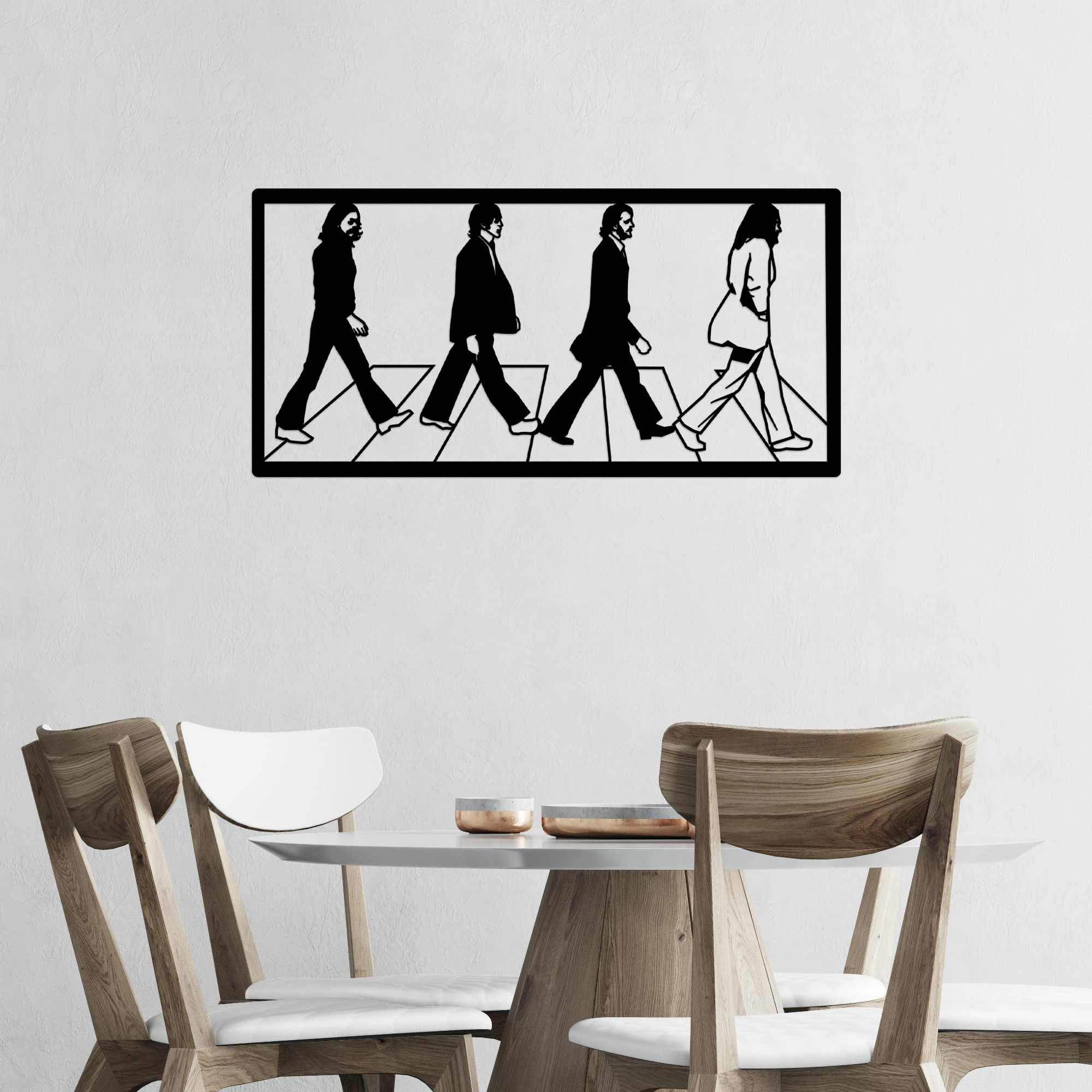 Aksesor dekorativ metalik për mur, Wallity, The Beatles