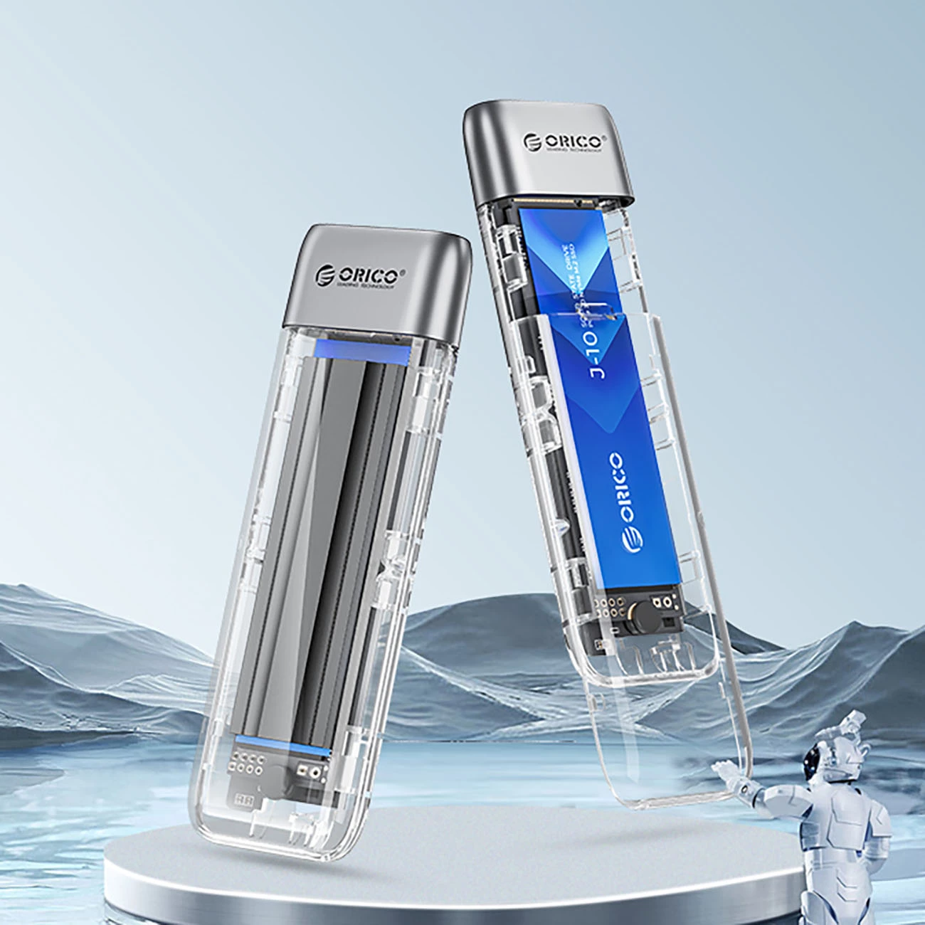 Kasë Orico TXM2-C3 për M.2 NVMe, USB-C 3.2, 10Gb/s, Transparent