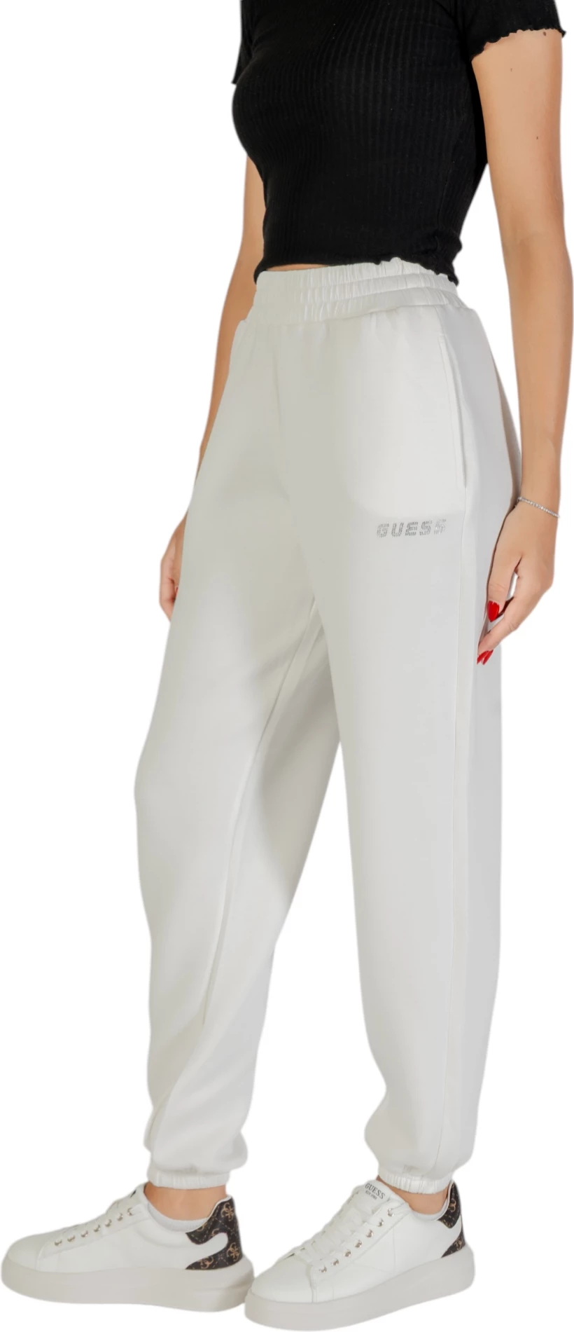Pantallona sportive për femra Guess Active Cecilia Scuba Jogger, latte [Madhësia: XXS]