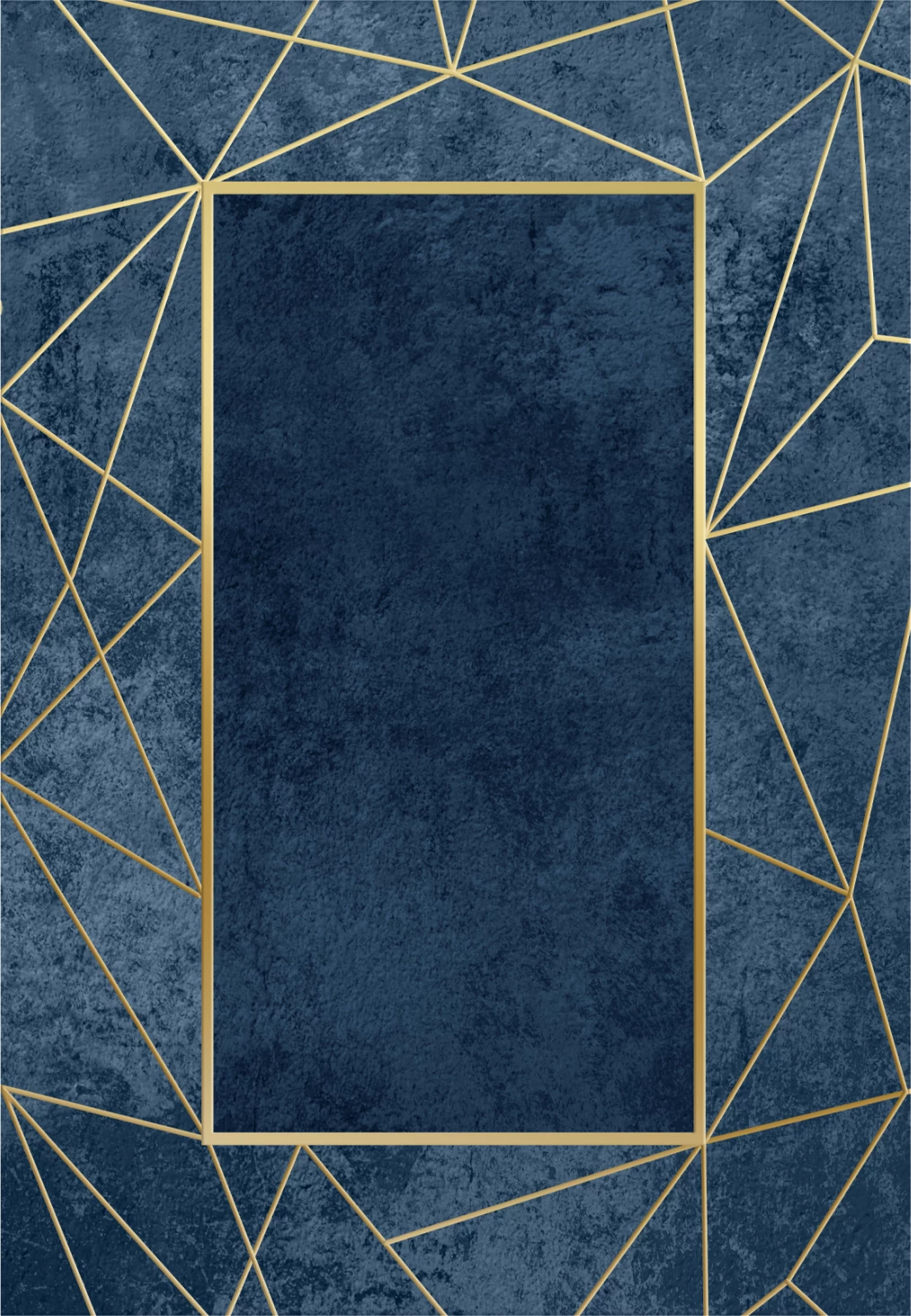 Tepih modern me franja, JOSIANE, ngjyrë kaltër-ari, FH7675.28, 160x230 cm