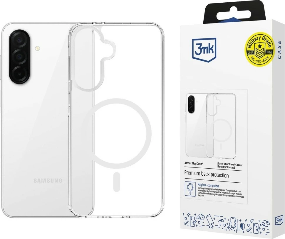 Mbështjellës 3MK Armor MagCase për Samsung Galaxy A26 5G, MagSafe, Transparent