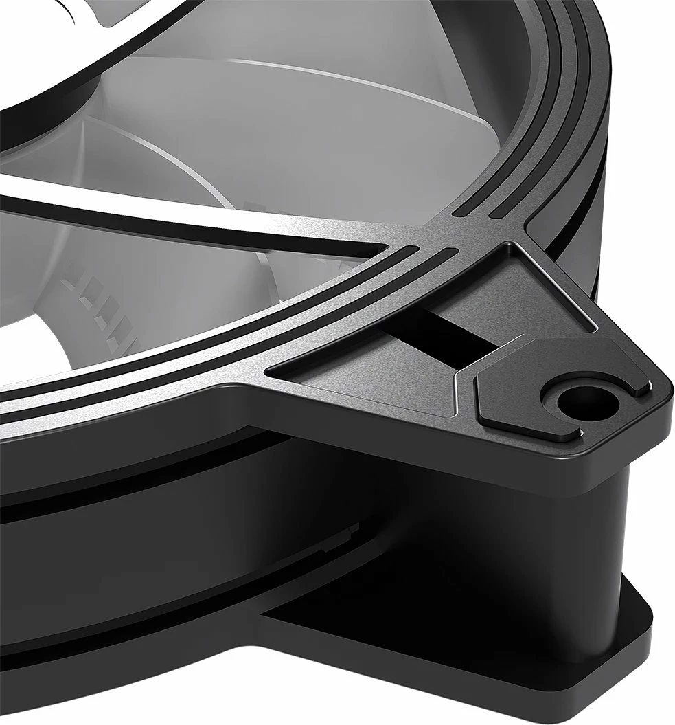 Ventilator për kasë Modecom Volcano Apex 140 ARGB Standard 140mm PWM 4-pin, zi/bardhë, paketë 1 copë