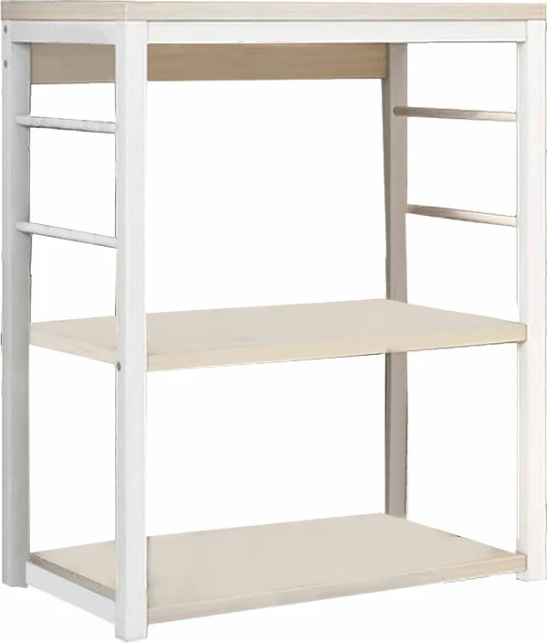 Njësi rafti dyshemeje Cayde metalike, ngjyrë bardhë-natyrale, 50x35x71.5cm