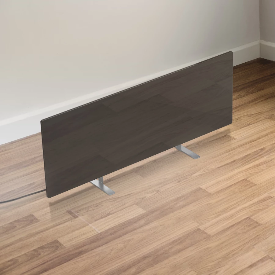 Ngrohës smart AENO Premium Eco AGH0002S 700W, xham i temperuar, infrared + konveksion, Wi‑Fi, i zi