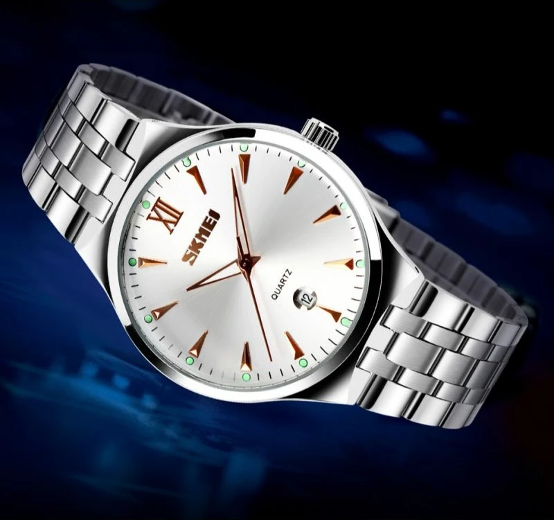 Orë dore për meshkuj Skmei, argjend