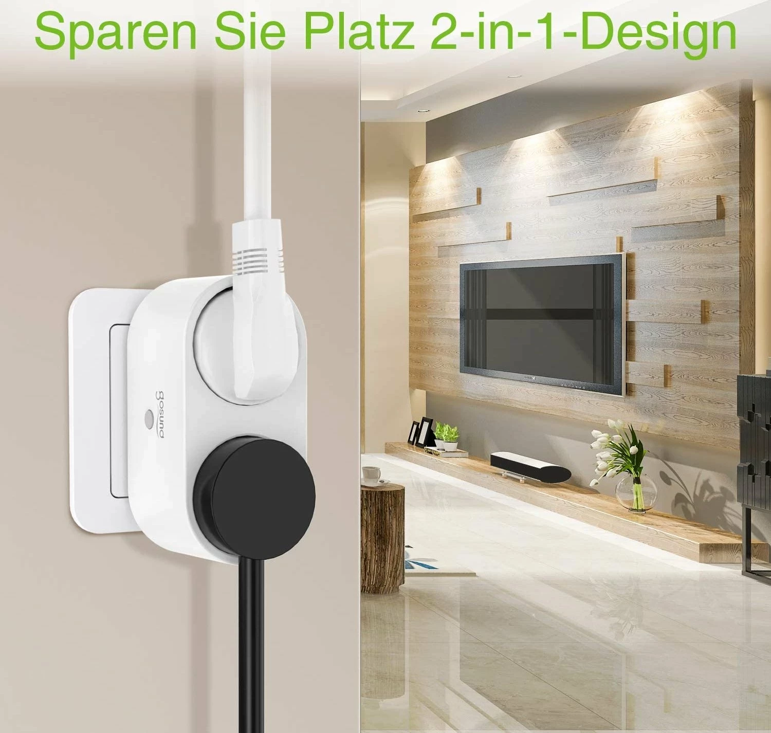 Socket Gosund SP211, 2 copë, 3500W, Tuya, e bardhë