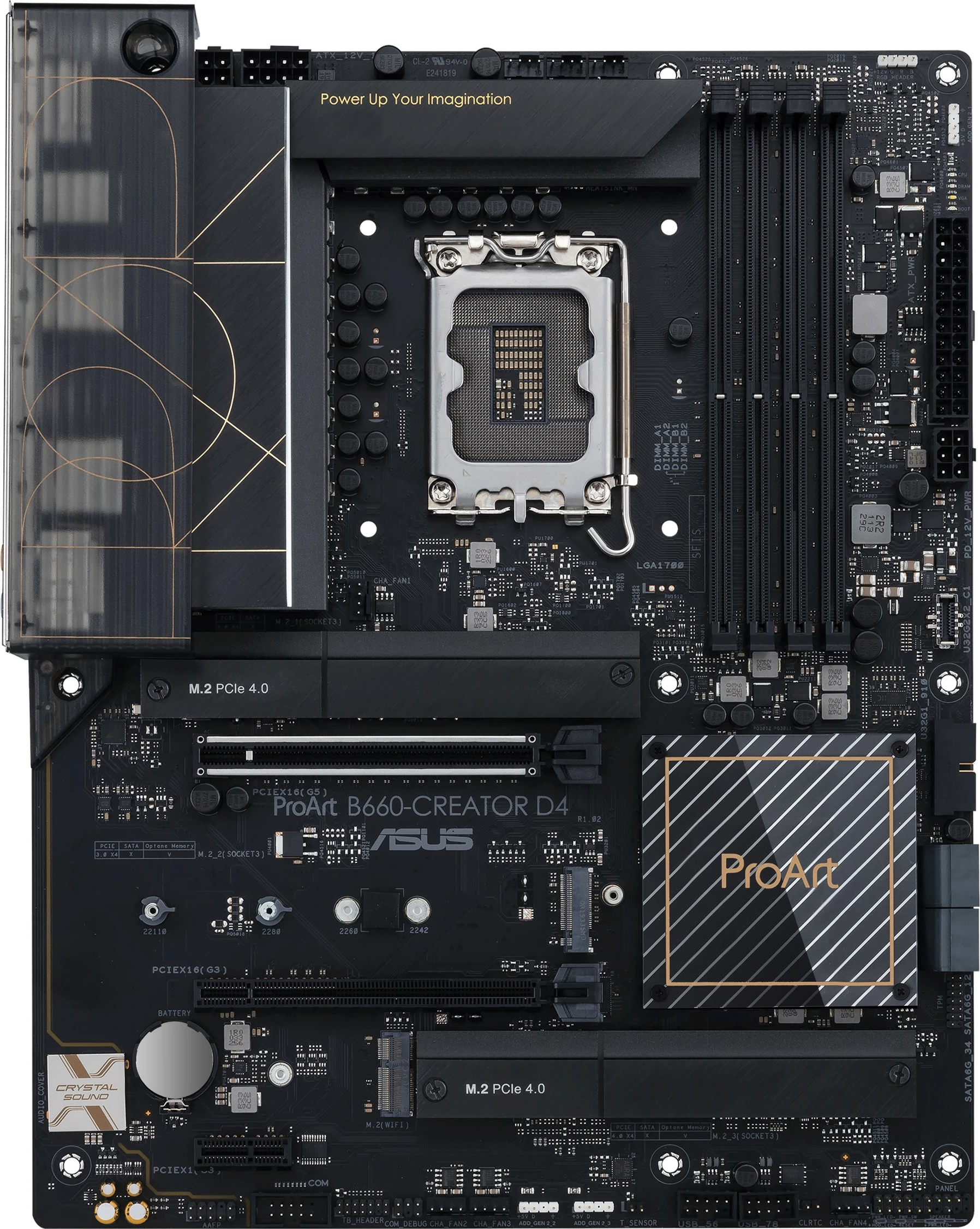Pllakë amë ASUS PROART B660-CREATOR D4, LGA 1700, DDR4, ATX, e zezë
