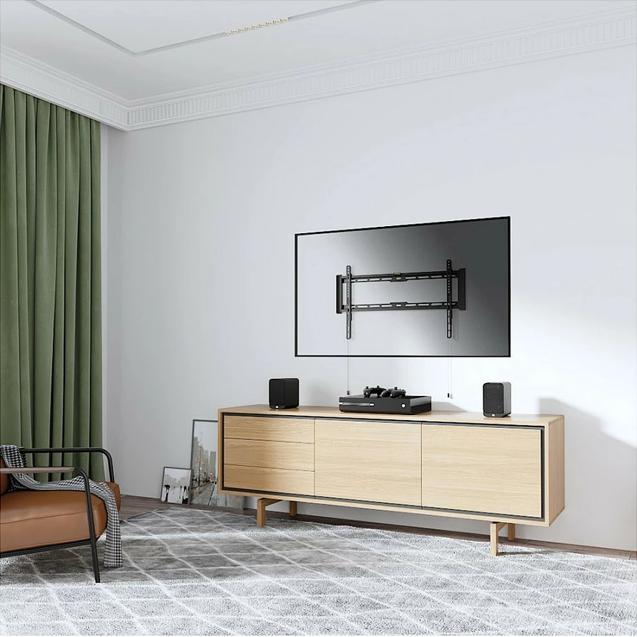 Mbajtëse muri për TV VALUE 17.99.1222, 37-80", VESA 600x400, 75 kg, e zezë