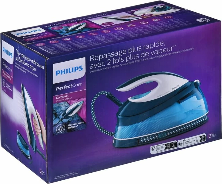 Hekur me gjenerator avulli Philips PerfectCare GC7840/20 2400W 1.5L bardhë/blu