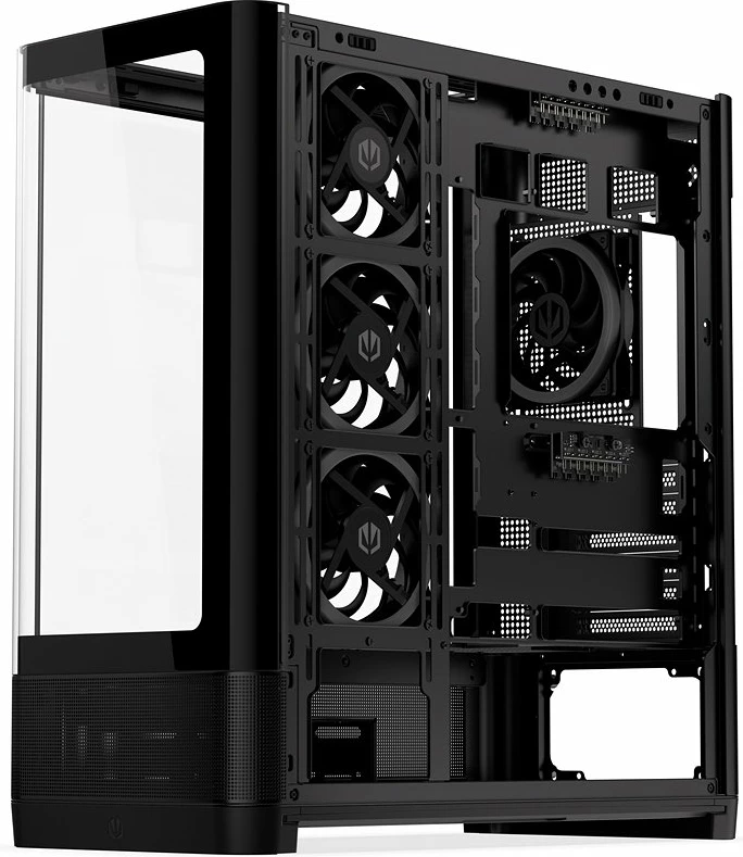 Kasë Endorfy Aquarius 8000 Corona EY2A021, midi tower, e-ATX/ATX, me xham panoramik, USB-C, e zezë