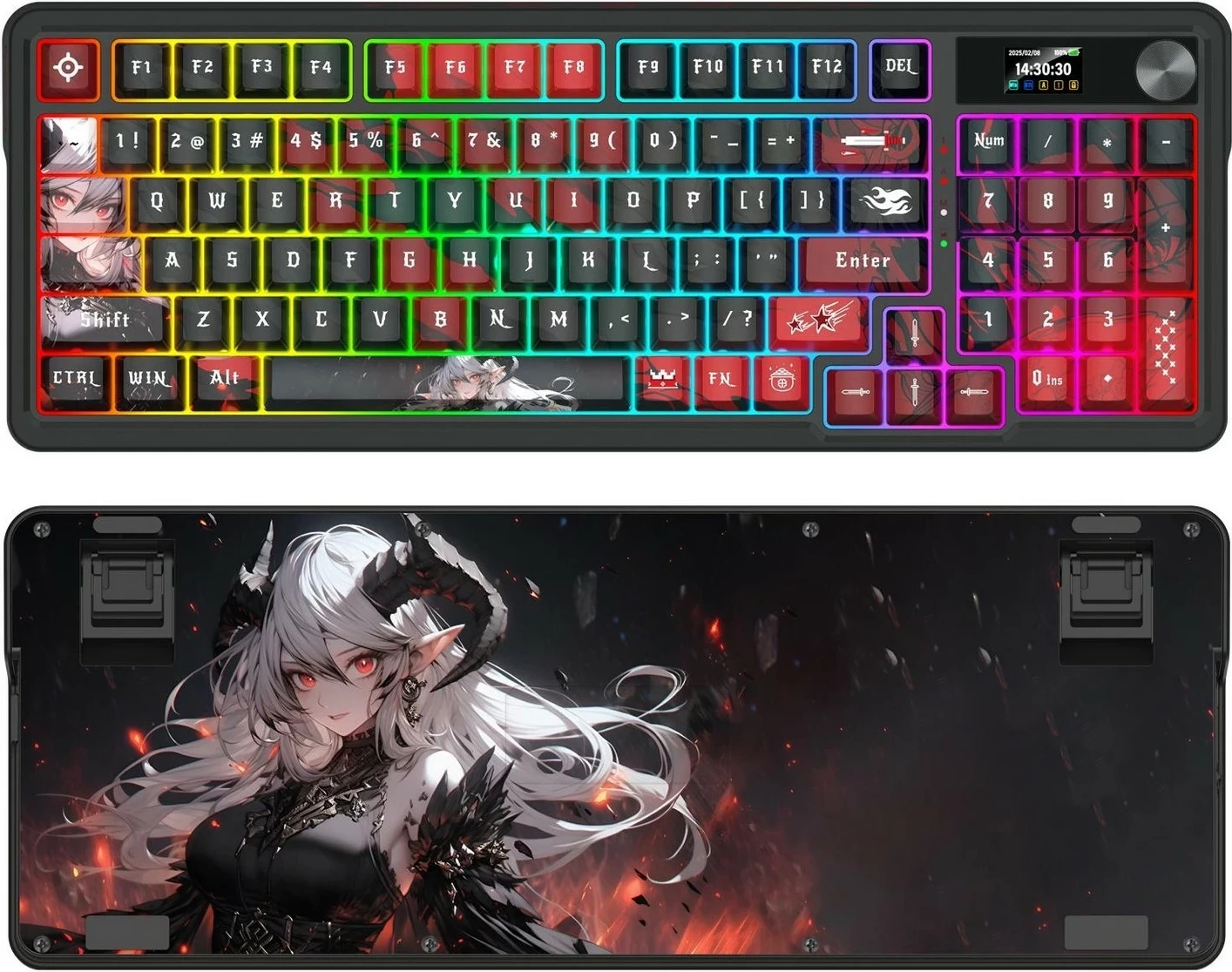 Tastierë mekanike Redragon ARTEMIS PRO, RGB, wireless/wired, 96%, black