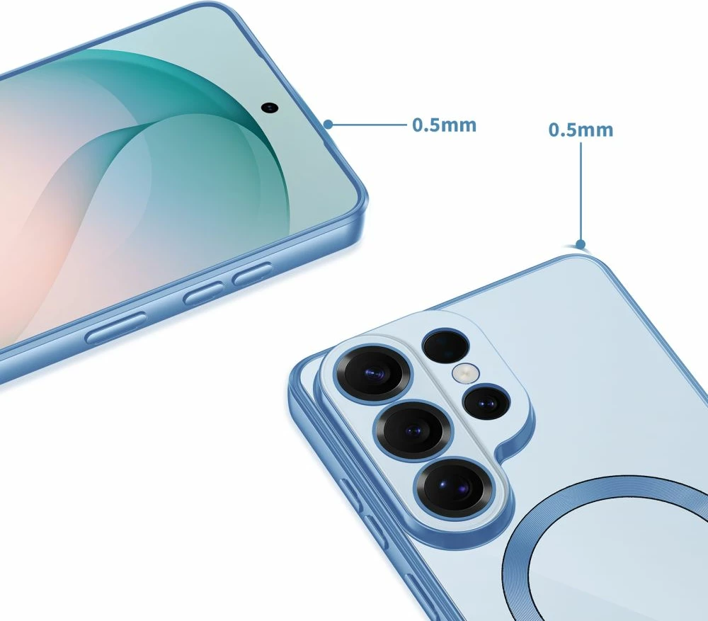 Mbështjellës Tech-Protect MagFlex për Samsung Galaxy S26 Ultra, MagSafe, TPU, 1 copë, blu transparent