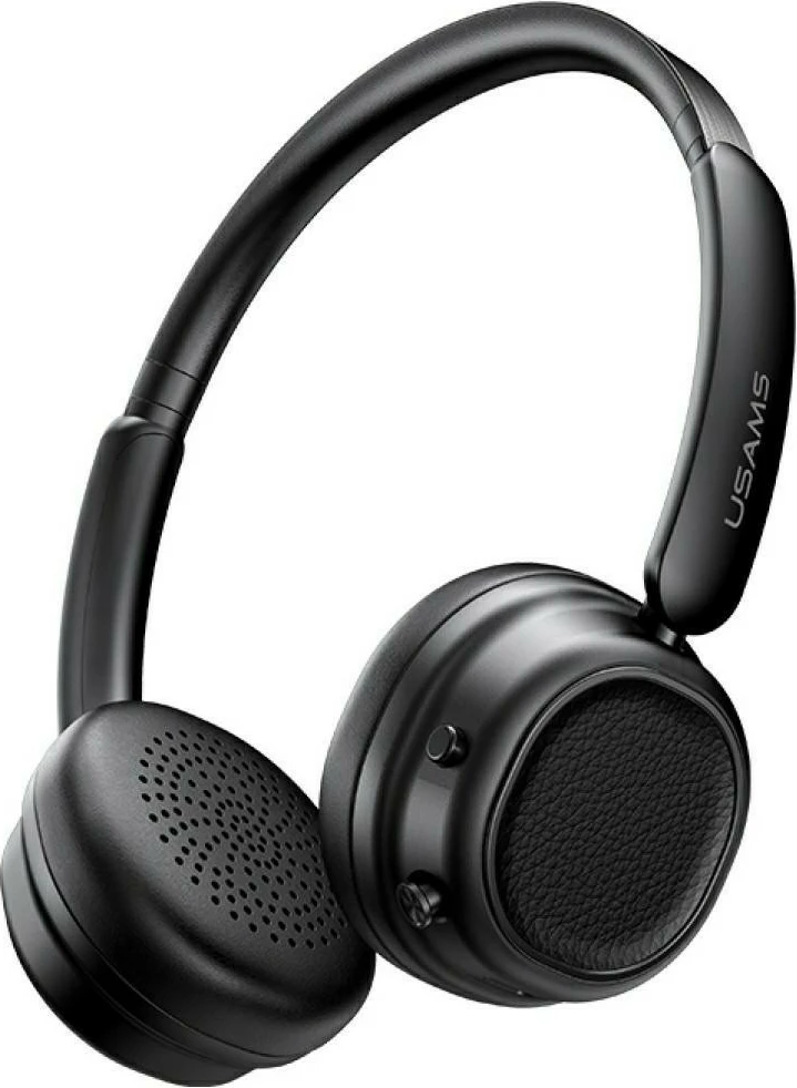 Kufje Bluetooth USAMS SR01 5.3 ANC, on-ear, 40 orë bateri, multipoint, USB-C, e zezë
