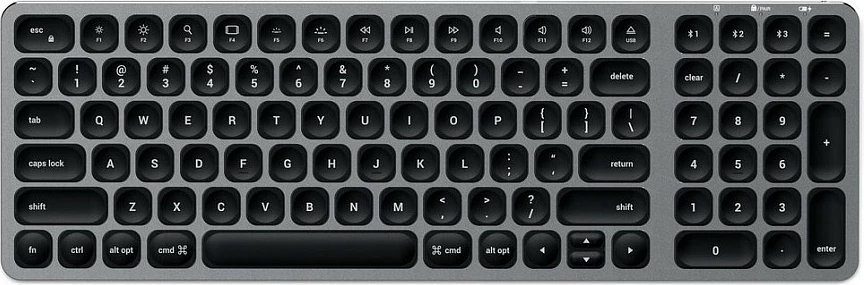 Tastierë Satechi ST-ACBKM-DE, Bluetooth, me ndriçim, layout gjerman (QWERTZ), alumini, Space Gray