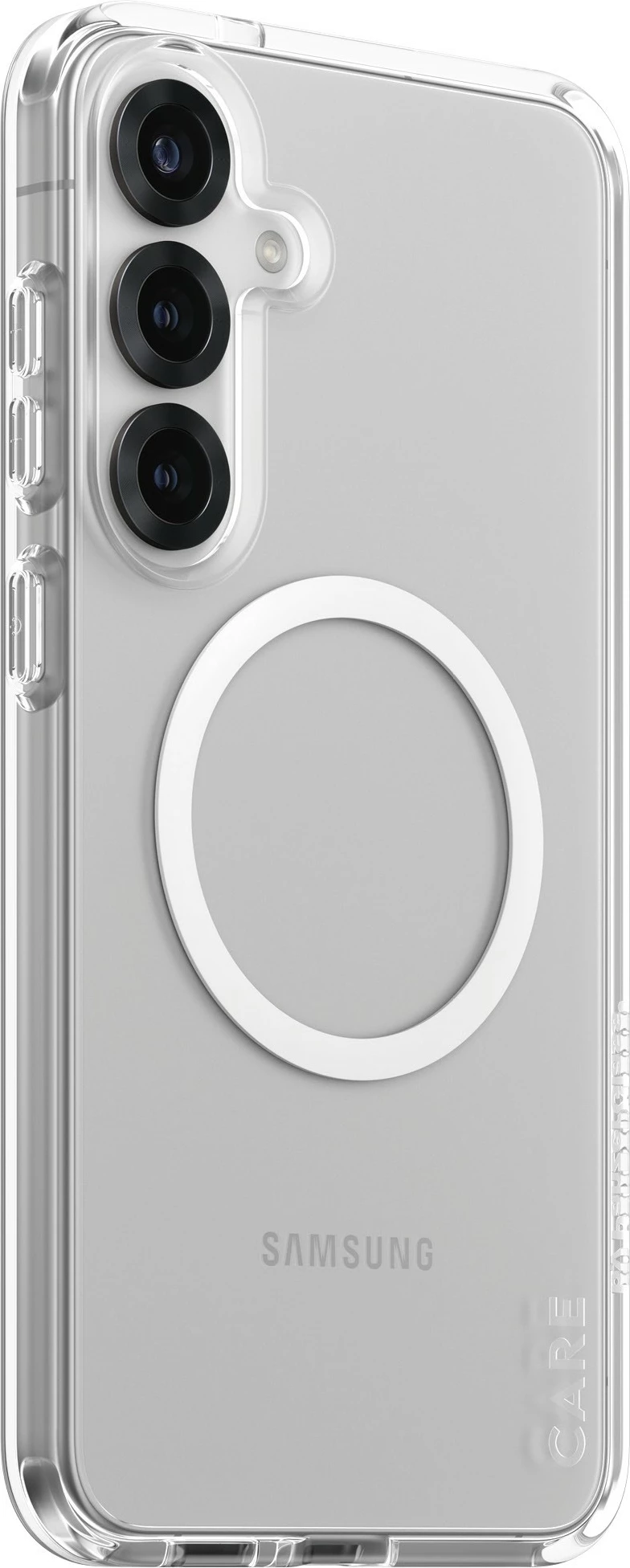 Mbështjellës PanzerGlass CARE Flagship Case transparent për Samsung Galaxy S25 Plus, QI, i bardhë