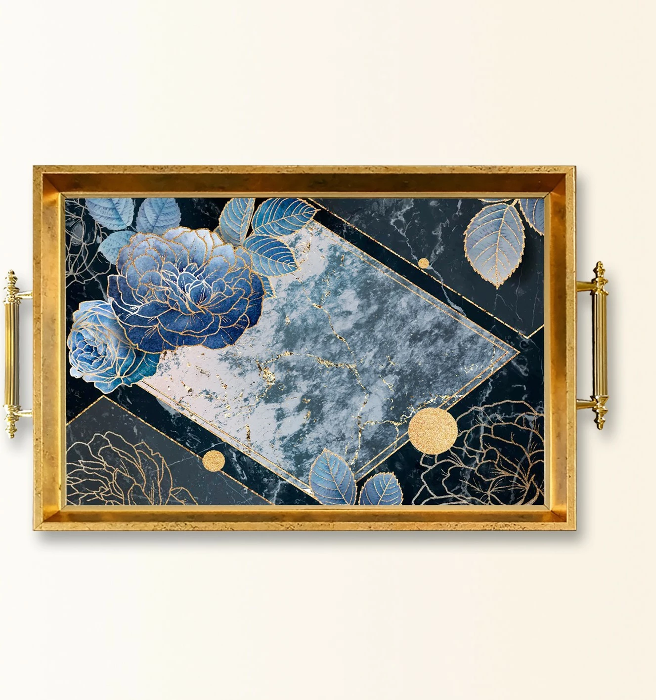 Tabaka qelqi Aberto Design, shumëngjyrëshe, TPEA9906, 50x29x3.5 cm