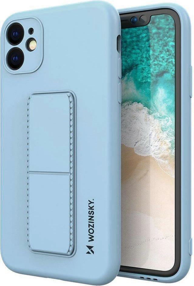 Mbështjellës Wozinsky Kickstand Case për Samsung Galaxy A32 5G, silikon, kaltër e hapur