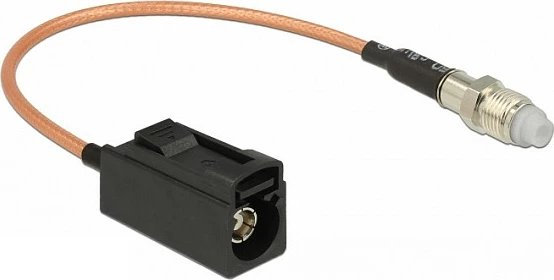 Kabllo antene DeLOCK 89680, RG-316, FAKRA A (F) në FME (F), 0.2 m, e zezë/kafe
