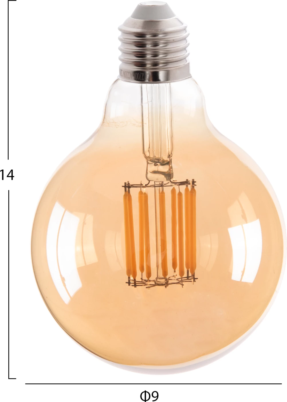 Llambë LED filament GLOBO, 12W, E27, 3000K, ngjyrë ari, FH4049.02