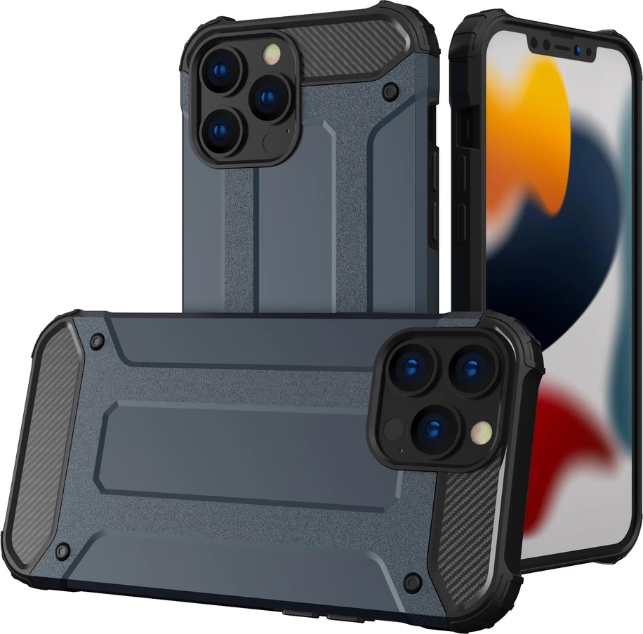 Mbështjellës Hurtel Hybrid Armor për iPhone 14 Pro, Kaltër