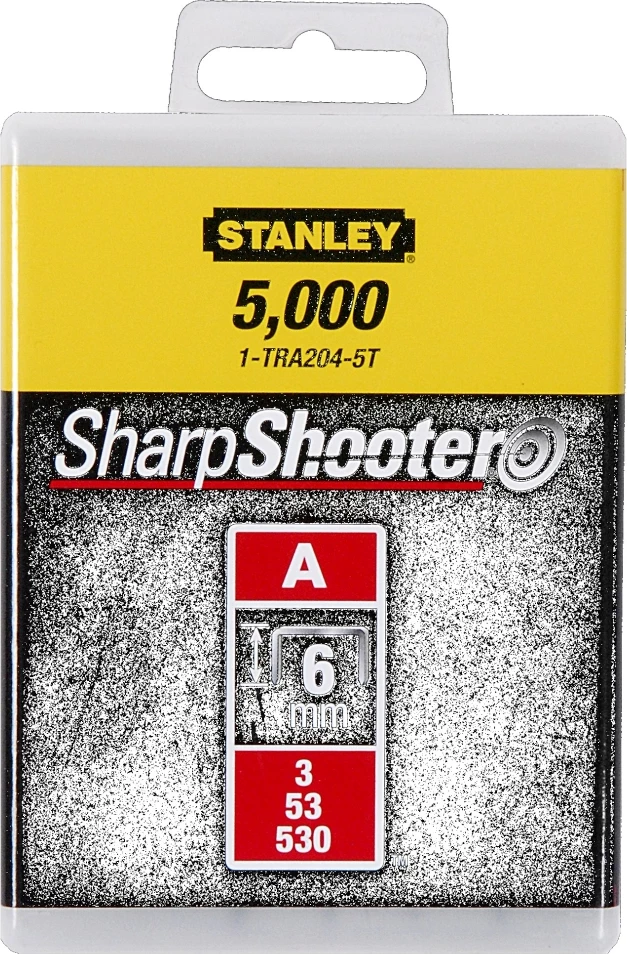 Kapëse për stapler Stanley Type A 6mm 1-TRA204-5T, 5000 copë
