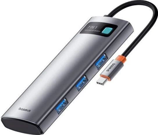 HUB Baseus Metal Gleam Series 7-Port, Space Grey