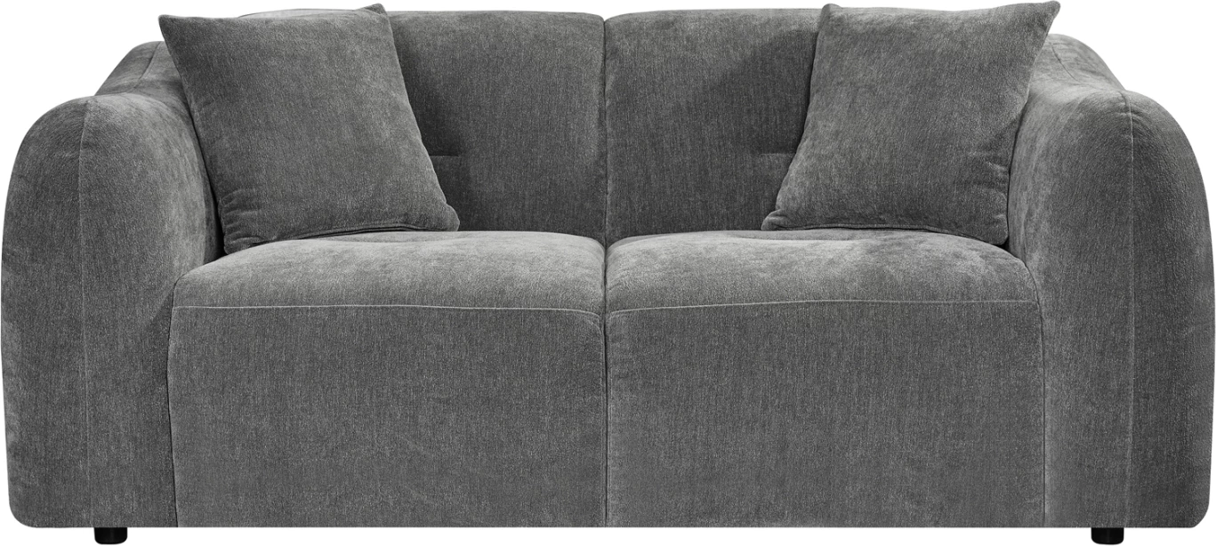 Divan dy vendësh JUNOA, material gri, 172x89x74cm