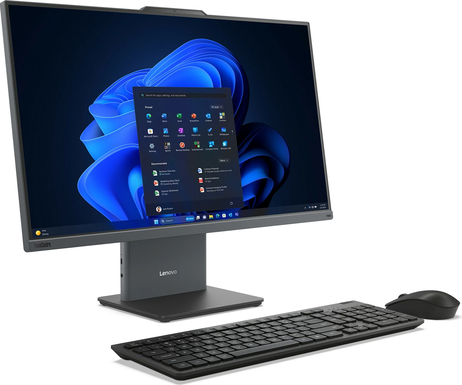 Kompjuter AIO Lenovo ThinkCentre Neo 50a 27, i7-13620H, 32GB RAM, 1TB SSD, Windows 11 Pro, Touch, Luna Grey