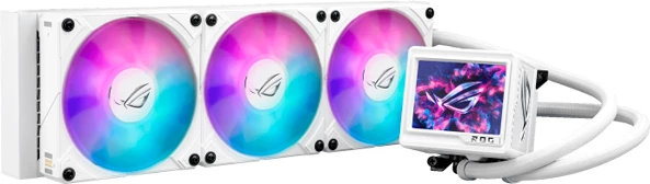 Ftohës i lëngshëm AIO për CPU ASUS ROG Ryujin III 360 ARGB Extreme White Edition, 3x120mm, ekran LCD 3.5\", i bardhë