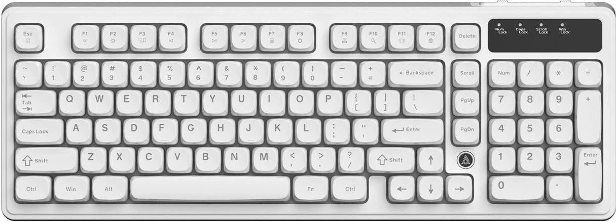 Tastierë me kabllo Ajazz AF98, membranë, 98%, RGB, USB-C, e bardhë