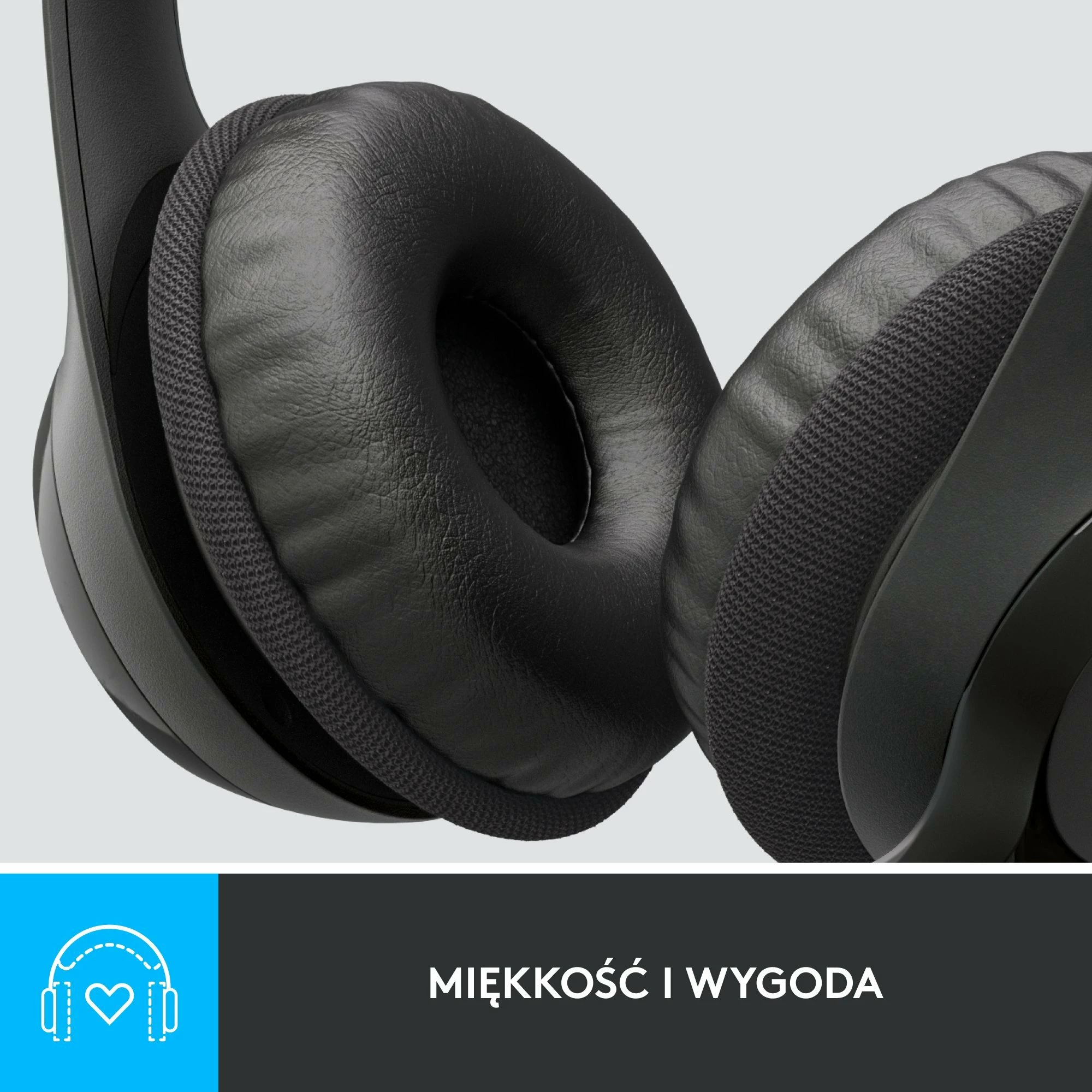 Kufje me mikrofon Logitech H390 (981-000406), USB me kabllo 2.4 m, me kontroll në kabllo, të zeza