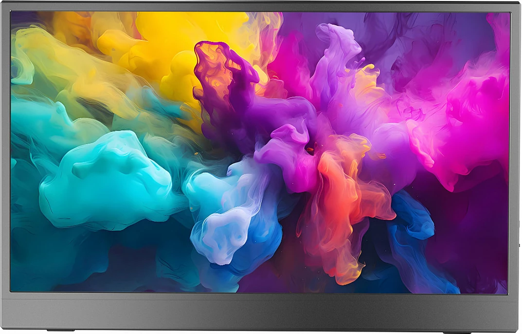 Monitor portativ Denver PMO-15604, 15.6", Full HD IPS, HDR, VESA, altoparlantë, gri e errët