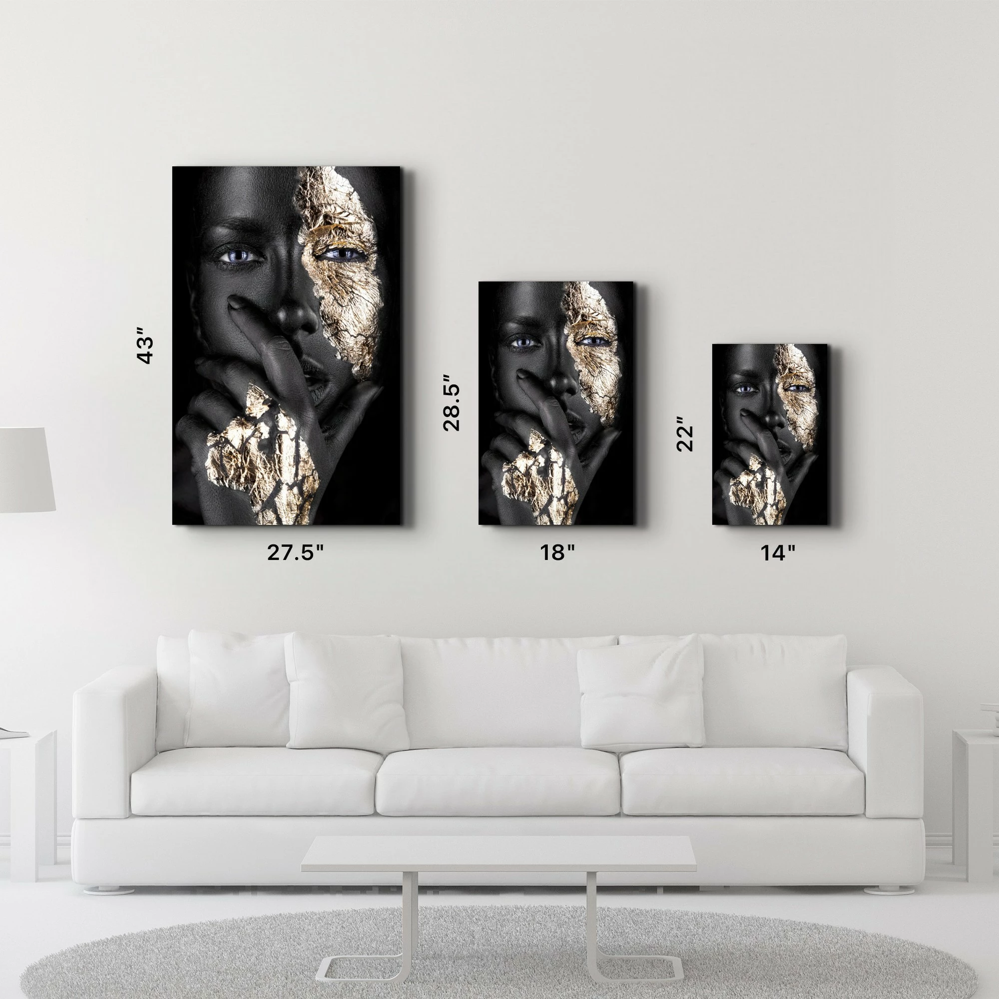 Pikturë dekorative prej xhami të temperuar, Wallity OGLS-8058, 46x72cm